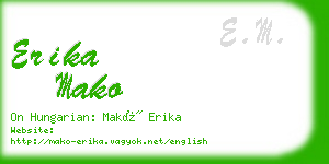 erika mako business card